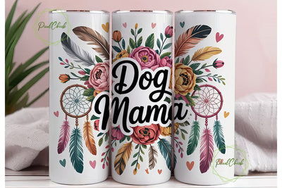 Dog Mama Boho 20oz Tumbler Wrap Sublimation PixelChick 