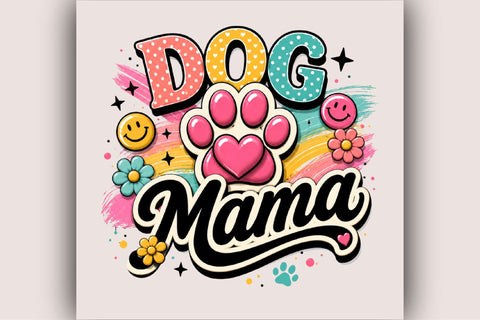Dog Mama Cute Sublimation Clipart Sublimation SVGArt 