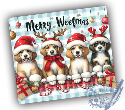 Dog Mama, Dog Christmas, Merry Woofmas, 20oz Tumbler, Sublimation Design, Pet Lover Gift, Holiday Tumbler, Christmas Dog Decor Sublimation ToriDesigns 