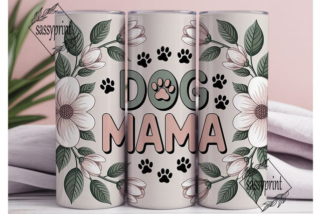Dog Mama Floral Tumbler Wrap Sublimation sassyprint 