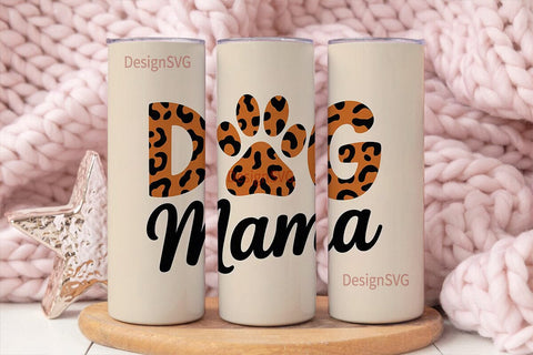 Dog Mama Leopard 20oz Tumbler Sublimation DesignSVG 