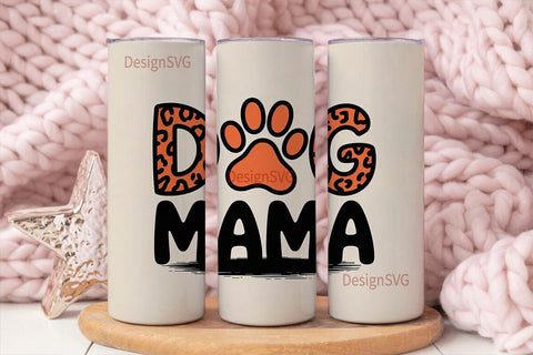 Dog Mama Leopard 20oz Tumbler Sublimation DesignSVG 