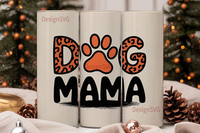 Dog Mama Leopard 20oz Tumbler Sublimation DesignSVG 