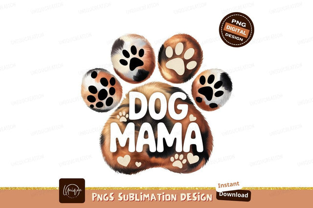 Dog Mama Paw Print Design Graphic Sublimation Designangry 