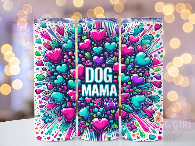 Dog Mama Paw Print Tumbler, Paw Print Tumbler, Cute Dog Wrap, Pet Lover Wrap, Whimsical Paw Wrap, Sublimation Design, Trendy Gift Idea Sublimation SvggirlplusArt 