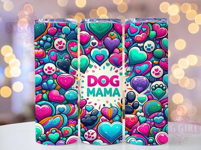 Dog Mama Paw Print Tumbler, Paw Print Tumbler, Cute Dog Wrap, Pet Lover Wrap, Whimsical Paw Wrap, Sublimation Design, Trendy Gift Idea Sublimation SvggirlplusArt 