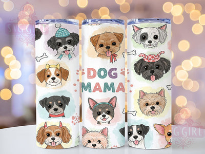 Dog MaMa Puppy Lover Tumbler Wrap, Puppy Lover Mug, Fur Mama Cup, Pet Parent Wrap, Cute Dog Design, Animal Lover Gift, Sublimation Tumbler Wrap Sublimation SvggirlplusArt 