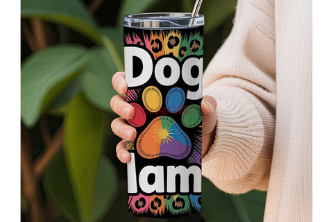 Dog Mama Tie-Dye Tumbler Wrap Sublimation DesignSVG 