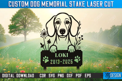 Dog Memorial Garden Stake Laser Cut | Pets | Sympathy Gift | Remembrance Sign | CNC File SVG Fly Design 