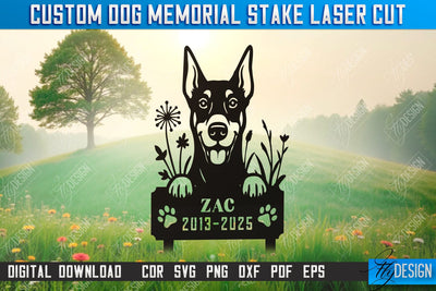 Dog Memorial Garden Stake Laser Cut | Pets | Sympathy Gift | Remembrance Sign | CNC File SVG Fly Design 