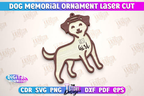 Dog Memorial Ornament Bundle | 3D Dog Silhouette | Angel Wings | CNC File SVG The T Store Design 