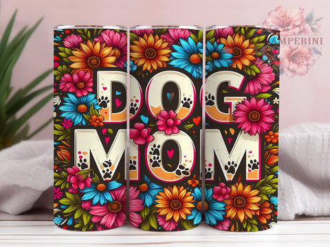 Dog Mom 20oz Tumbler Wrap PNG, Dog Mama Tumbler Png, Straight & Tapered Tumbler Wrap, Instant Digital Download Sublimation Li Zamperini 