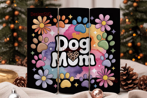 Dog Mom 20oz Tumbler Wrap Sublimation DesignSVG 