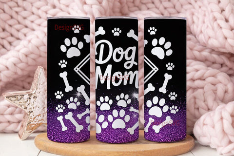 Dog Mom 20oz Tumbler Wrap Sublimation DesignSVG 