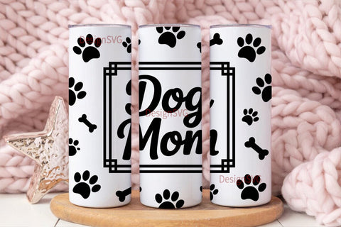 Dog Mom 20oz Tumbler Wrap Sublimation DesignSVG 