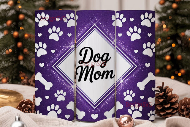 Dog Mom 20oz Tumbler Wrap Sublimation DesignSVG 