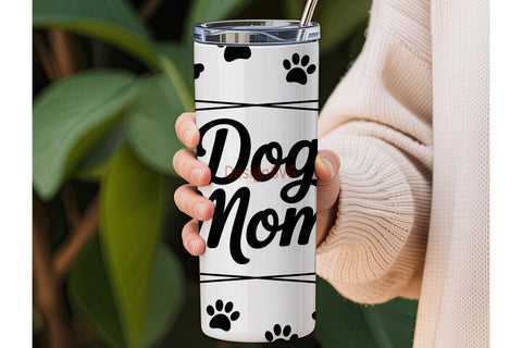 Dog Mom 20oz Tumbler Wrap Sublimation DesignSVG 