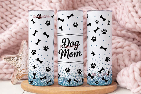 Dog Mom 20oz Tumbler Wrap Sublimation DesignSVG 