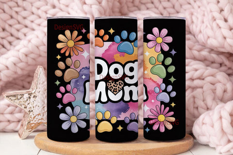 Dog Mom 20oz Tumbler Wrap Sublimation DesignSVG 