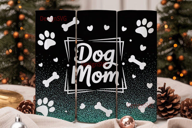 Dog Mom 20oz Tumbler Wrap Sublimation DesignSVG 
