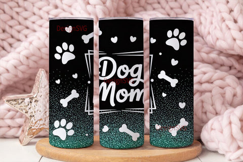 Dog Mom 20oz Tumbler Wrap Sublimation DesignSVG 