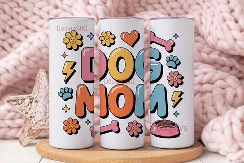 Dog Mom 20oz Tumbler Wrap Sublimation DesignSVG 
