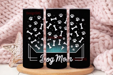 Dog Mom 20oz Tumbler Wrap Sublimation DesignSVG 
