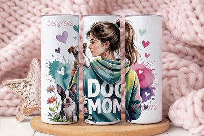 Dog Mom 20oz Tumbler Wrap Sublimation DesignSVG 