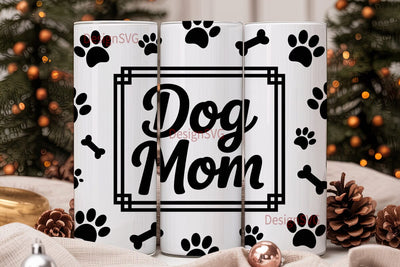 Dog Mom 20oz Tumbler Wrap Sublimation DesignSVG 