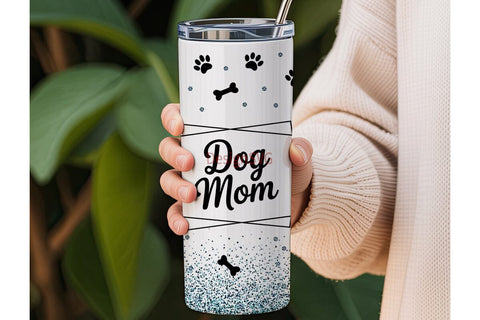 Dog Mom 20oz Tumbler Wrap Sublimation DesignSVG 