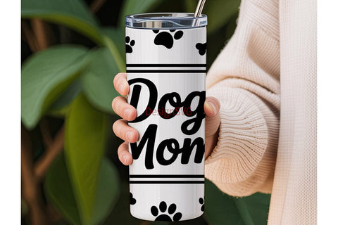 Dog Mom 20oz Tumbler Wrap Sublimation DesignSVG 