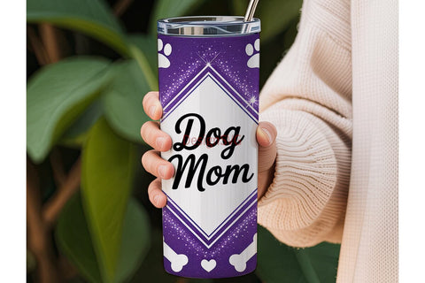 Dog Mom 20oz Tumbler Wrap Sublimation DesignSVG 