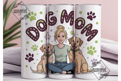 Dog Mom 20oz Tumbler Wrap Sublimation sassyprint 