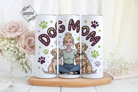 Dog Mom 20oz Tumbler Wrap Sublimation sassyprint 