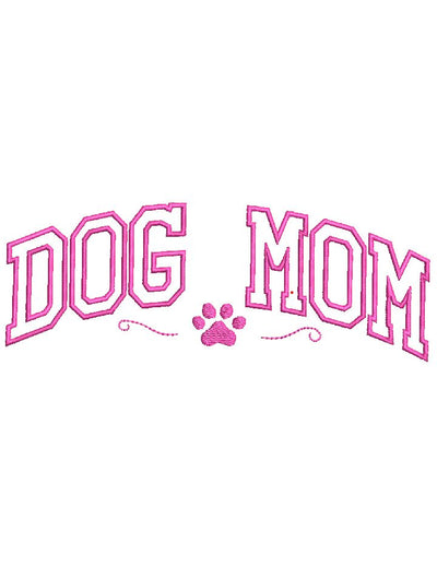 Dog Mom Applique Embroidery Design, 3 Sizes- File formats in pes,dst,jef,xxx,exp,vip,vp3, dog, puppy, dogs, animal, mom Embroidery/Applique DESIGNS AestheticdesignsE 