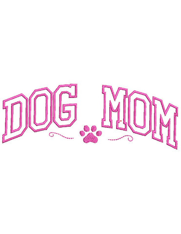 Dog Mom Applique Embroidery Design, 3 Sizes- File formats in pes,dst,jef,xxx,exp,vip,vp3, dog, puppy, dogs, animal, mom Embroidery/Applique DESIGNS AestheticdesignsE 