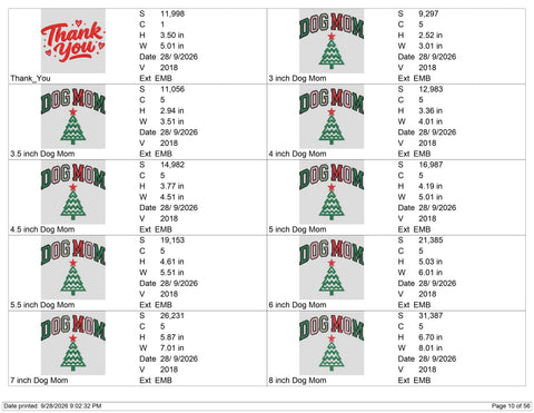 Dog Mom Christmas Embroidery Design – Christmas Tree Dog Mama Machine Embroidery File, Holiday Pet Mom Design Embroidery/Applique DESIGNS PatternFeed8 