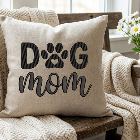 Dog Mom Embroidery Design – Cute Paw Print Heart Dog Lover Machine Embroidery File Embroidery/Applique DESIGNS PatternFeed8 