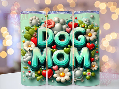 Dog Mom, Floral Dog Mama, Tumbler Wrap, 20oz Tumbler, Sublimation Design, Dog Lover Gift, Pet Mom Gift Sublimation SvggirlplusArt 