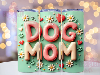 Dog Mom, Floral Dog Mama, Tumbler Wrap, 20oz Tumbler, Sublimation Design, Dog Lover Gift, Pet Mom Gift Sublimation SvggirlplusArt 