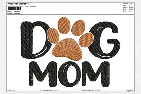 Dog Mom for Machine Embroidery Embroidery/Applique DESIGNS SvgOcean 