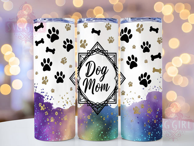 Dog Mom Glitter Paw Print Tumbler Wrap, Glitter Paw Print Mug, Puppy Lover Cup, Pet Parent Wrap, Sparkly Dog Design, Fur Mama Gift, Sublimation Tumbler Wrap Sublimation SvggirlplusArt 