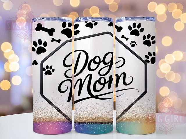 Dog Mom Glitter Paw Tumbler Wrap, Pet Lover Tumbler, Glitter Paw Print, Sublimation Design, Dog Owner Present, Custom Tumbler Design, Animal Lover Gift Sublimation SvggirlplusArt 
