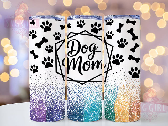 Dog Mom Glitter Paw Tumbler Wrap, Pet Lover Tumbler, Glitter Paw Print, Sublimation Design, Dog Owner Present, Custom Tumbler Design, Animal Lover Gift Sublimation SvggirlplusArt 