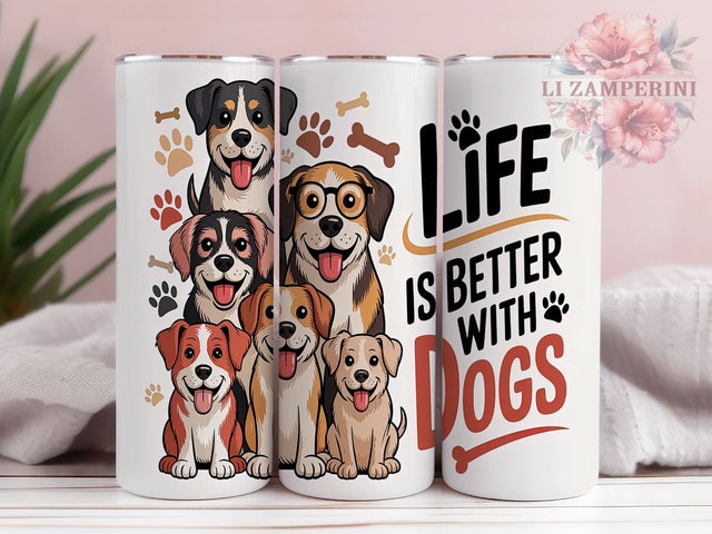 Dog Mom Pet Lover Tumbler, Pet Quote Design, Dog Mom Gift, Funny Dog Quote Cup, Dog Owner Present, Animal Lover Design, Pet Parent Tumbler Sublimation Li Zamperini 