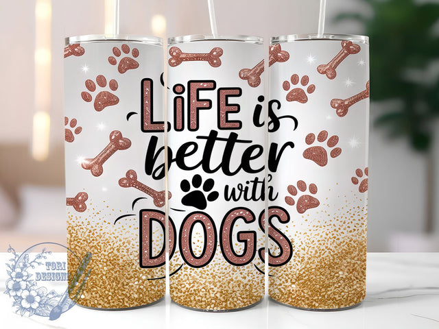 Dog Mom Quote Pet Lover Tumbler Wrap, Pet Quote Tumbler, Dog Mom Design, Animal Lover Gift, Sublimation Template, 20oz Tumbler Wrap, Dog Life Quote Sublimation ToriDesigns 