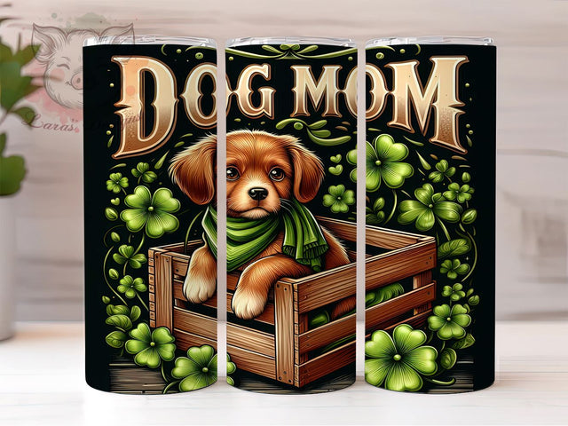 Dog Mom St. Patrick's Day 20oz Tumbler Png, Straight & Tapered Tumbler Png, St. Patrick's Day Tumbler Png, Digital Download PNG Sublimation Lara' s Designs 