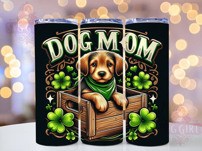 Dog Mom St. Patricks Day 20oz Tumbler Wrap Sublimation Design, Straight Tapered Tumbler Wrap, St. Patricks Day Tumbler Png, Instant Digital Download Sublimation SvggirlplusArt 