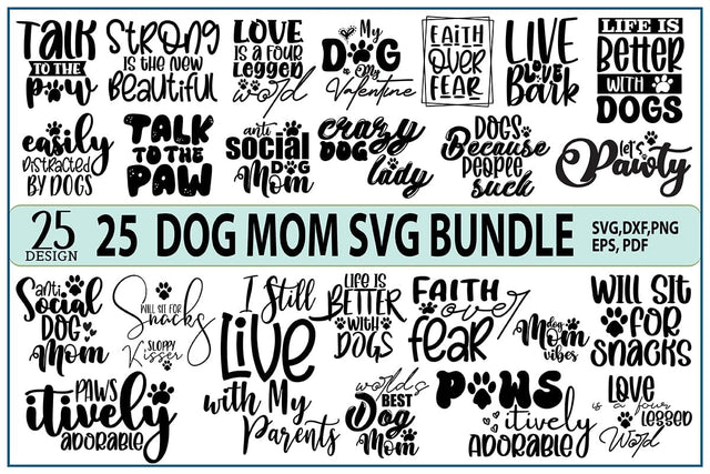 Dog Mom SVG Bundle, Dog Paw SVG SVG orpitasn 