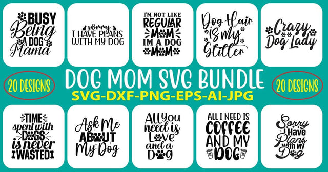 Dog Mom SVG Bundle SVG Syaman 